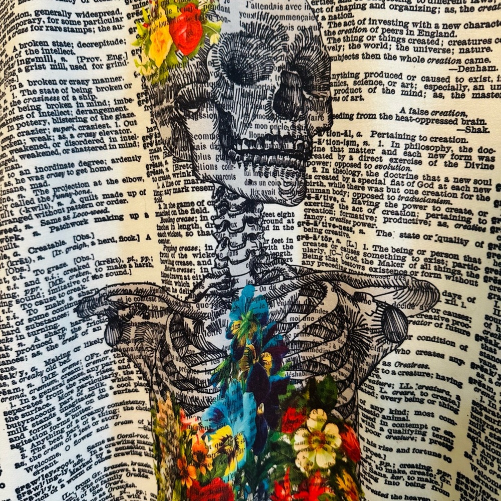 Skeleton Print Graphic Long Sleeve